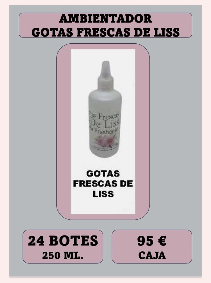 COLONIA  GOTAS DE LISS  250 ML C/VAPORZ.