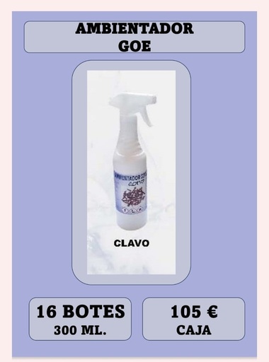 [302] AMBIENTADOR CLAVO  500 ML C/PISTOLA